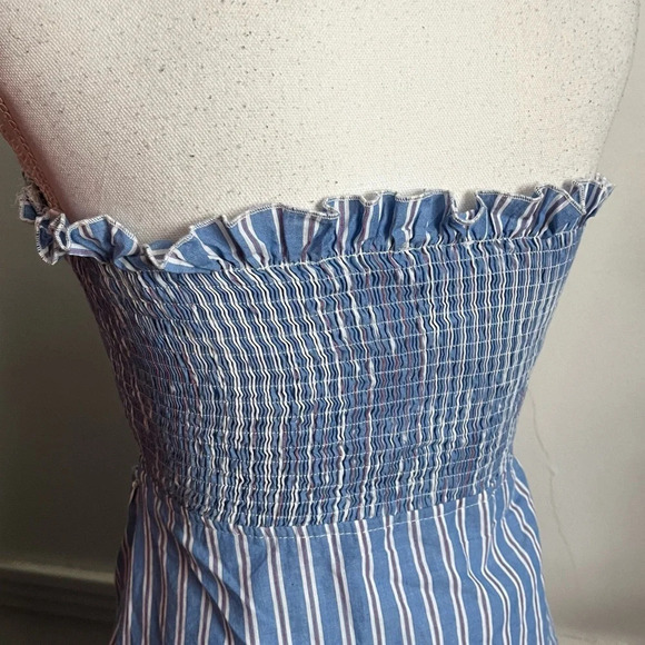 Superdown • Diya Blue White Striped Off Shoulder Dress - Picture 10 of 10